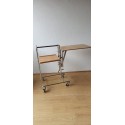 Składany stolik na kółkach, lata 70.