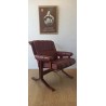 Skandynawski skórzany fotel Ekornes z lat 70.