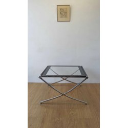 Chromowany stolik kawowy z lat 90