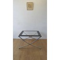 Chromowany stolik kawowy z lat 90