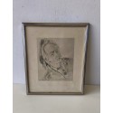 Obrazek, portret vintage, grafika retro