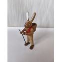 Drewniana figurka zajączka Erzgebirge,